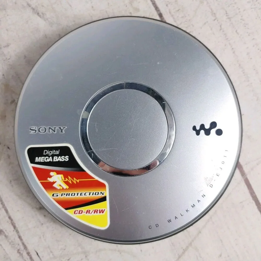 PARTS ONLY - Vtg Sony Walkman D-EJ011 Portable CD Player Silver G-Protection